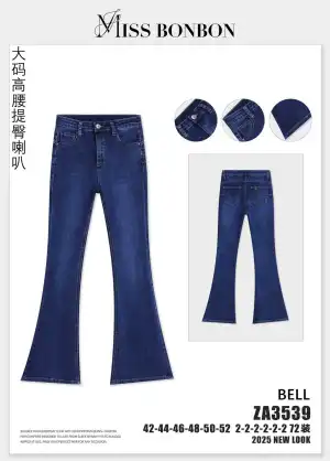 Talla grande de Vaqueros del mayorista de ropa J&L Moda en Italia